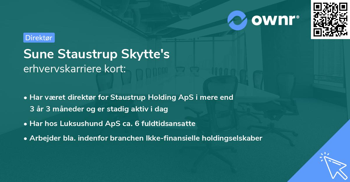 Sune Staustrup Skytte's erhvervskarriere kort