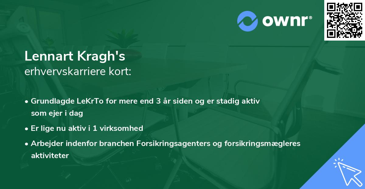 Lennart Kragh's erhvervskarriere kort