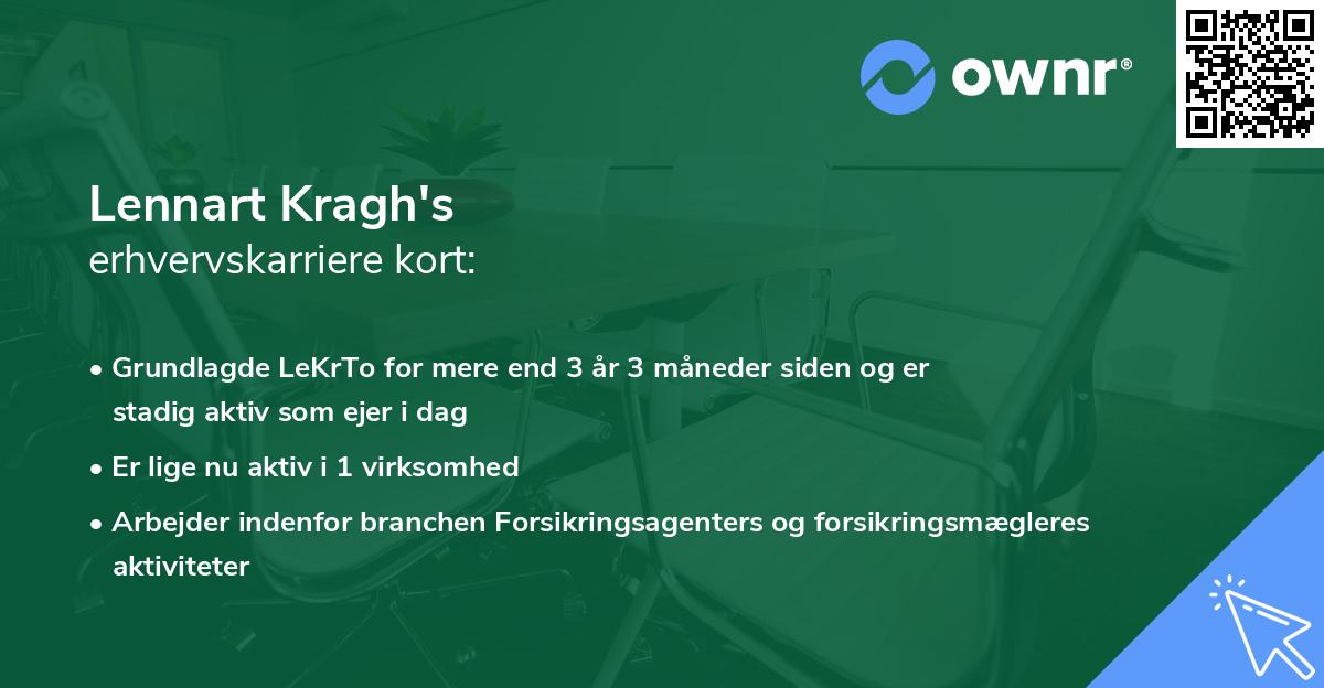 Lennart Kragh's erhvervskarriere kort