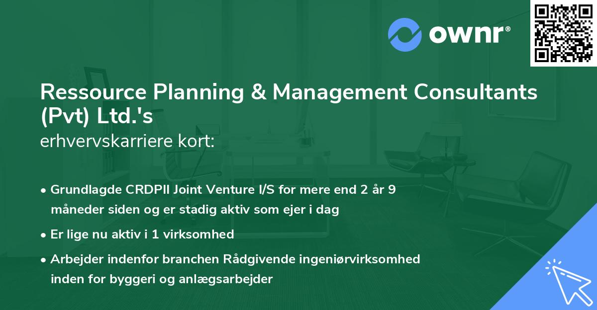 Ressource Planning & Management Consultants (Pvt) Ltd.'s erhvervskarriere kort