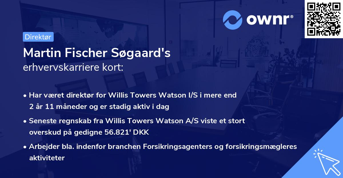 Martin Fischer Søgaard's erhvervskarriere kort