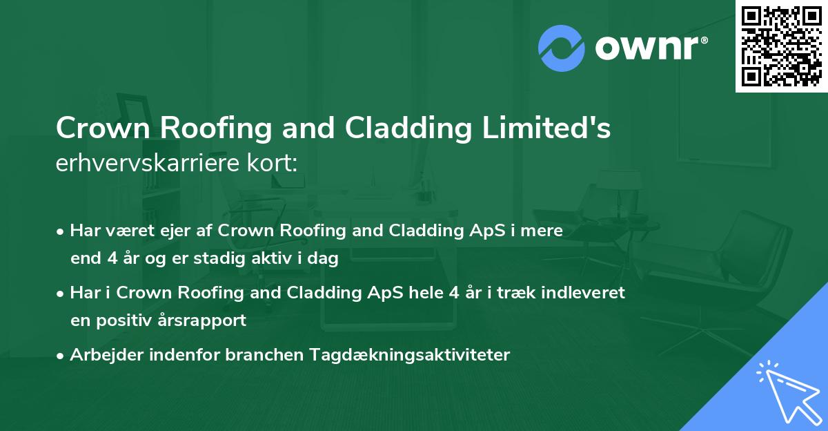 Crown Roofing and Cladding Limited's erhvervskarriere kort