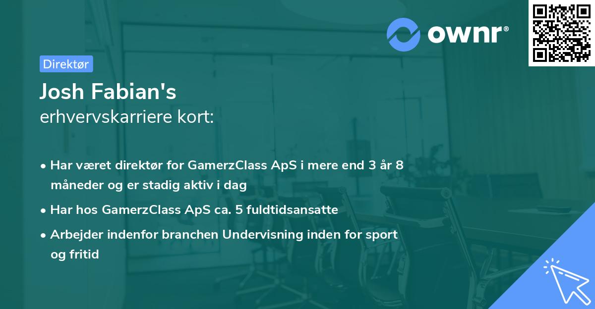 Josh Fabian's erhvervskarriere kort