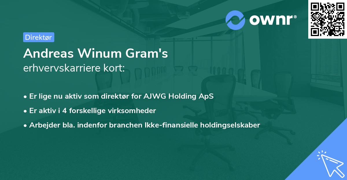 Andreas Winum Gram's erhvervskarriere kort