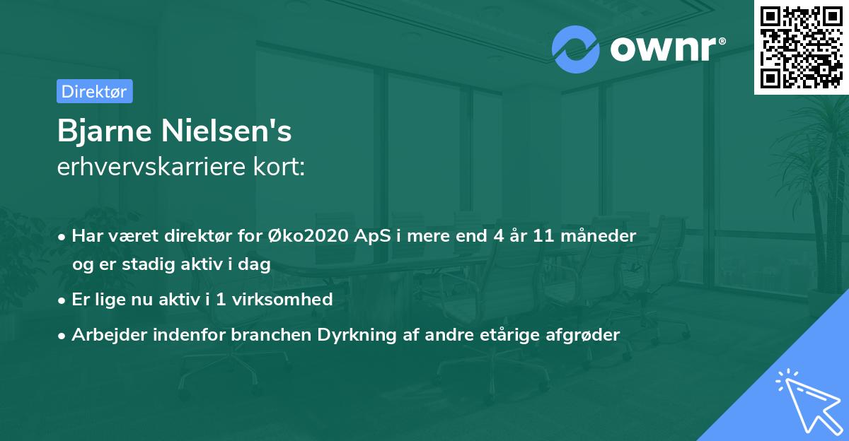 Bjarne Nielsen's erhvervskarriere kort