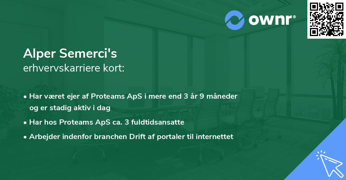 Alper Semerci's erhvervskarriere kort
