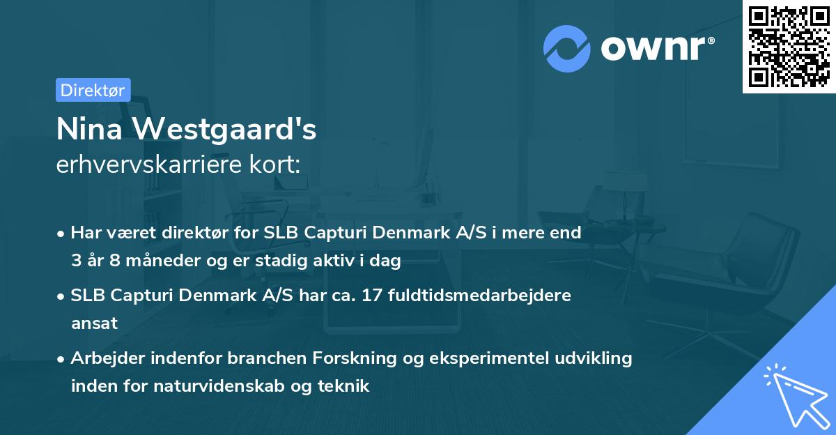 Nina Westgaard's erhvervskarriere kort
