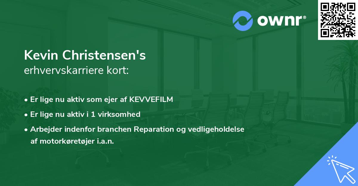 Kevin Christensen's erhvervskarriere kort