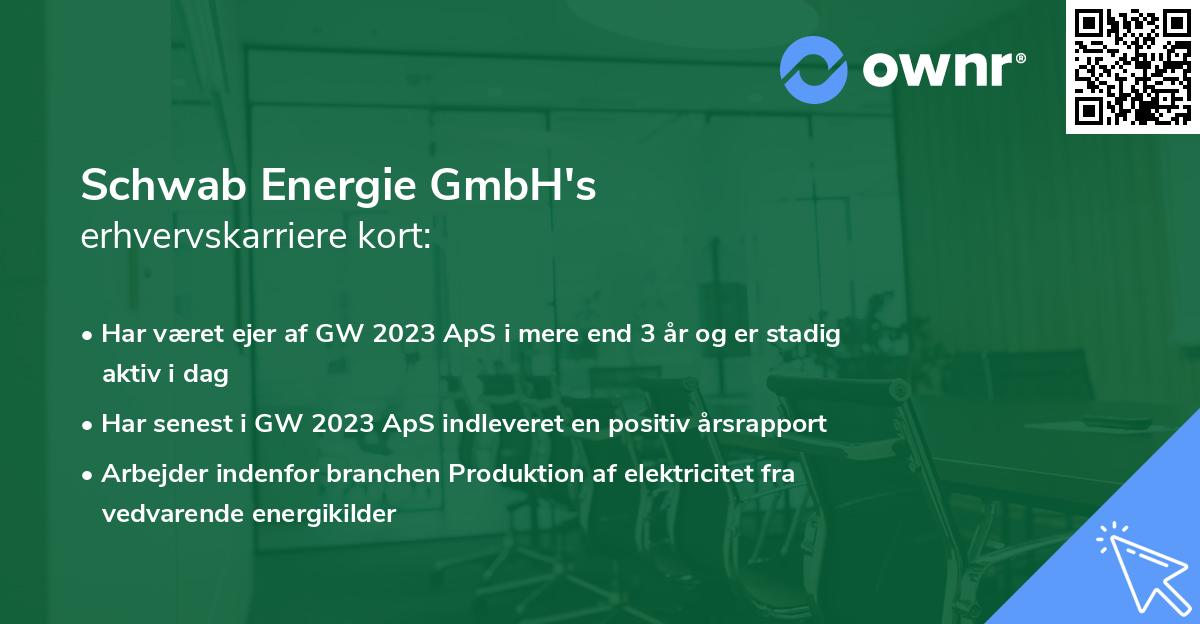 Schwab Energie GmbH's erhvervskarriere kort