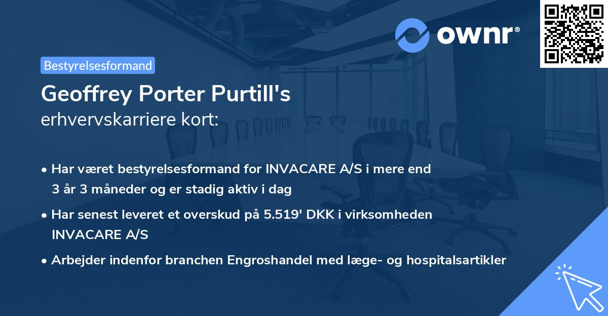 Geoffrey Porter Purtill's erhvervskarriere kort