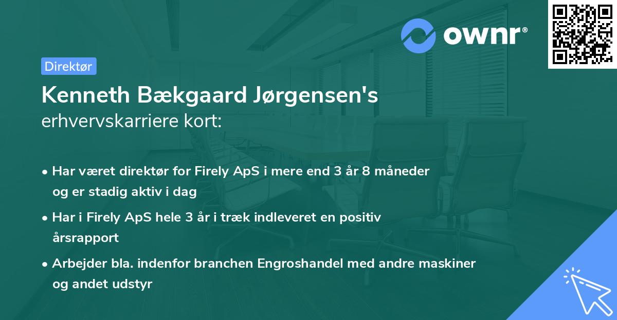 Kenneth Bækgaard Jørgensen's erhvervskarriere kort