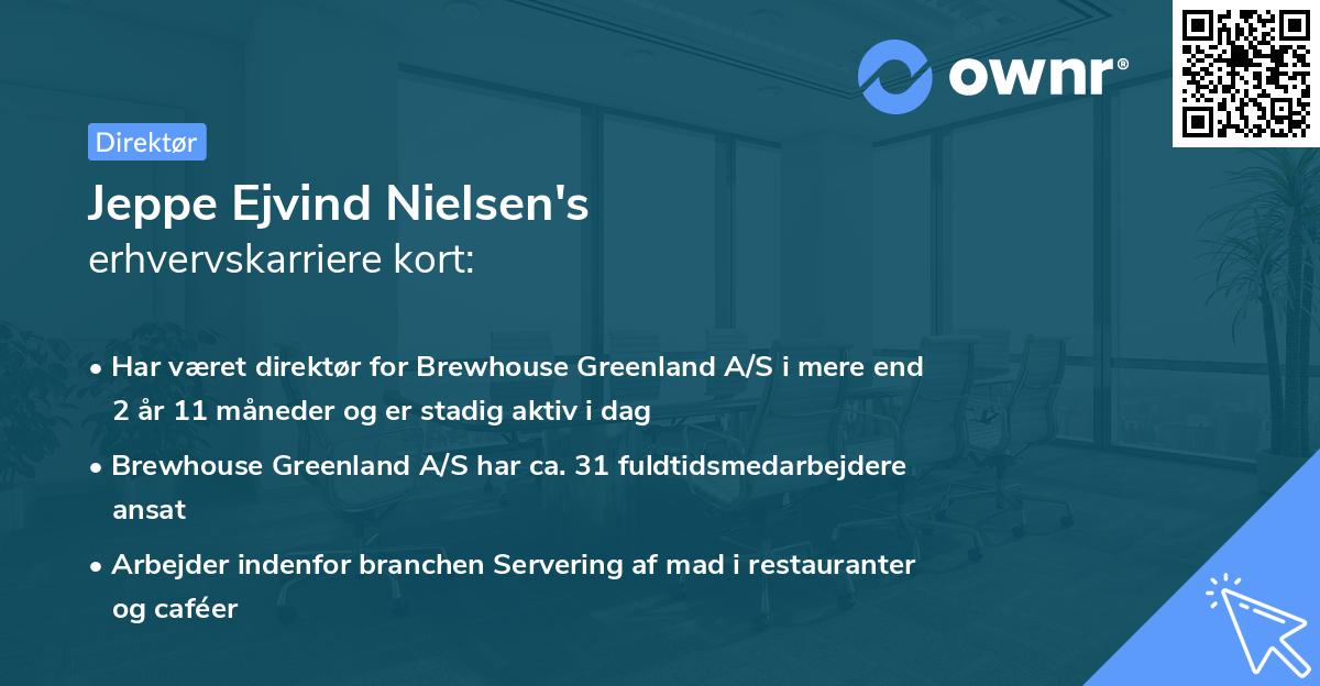 Jeppe Ejvind Nielsen's erhvervskarriere kort