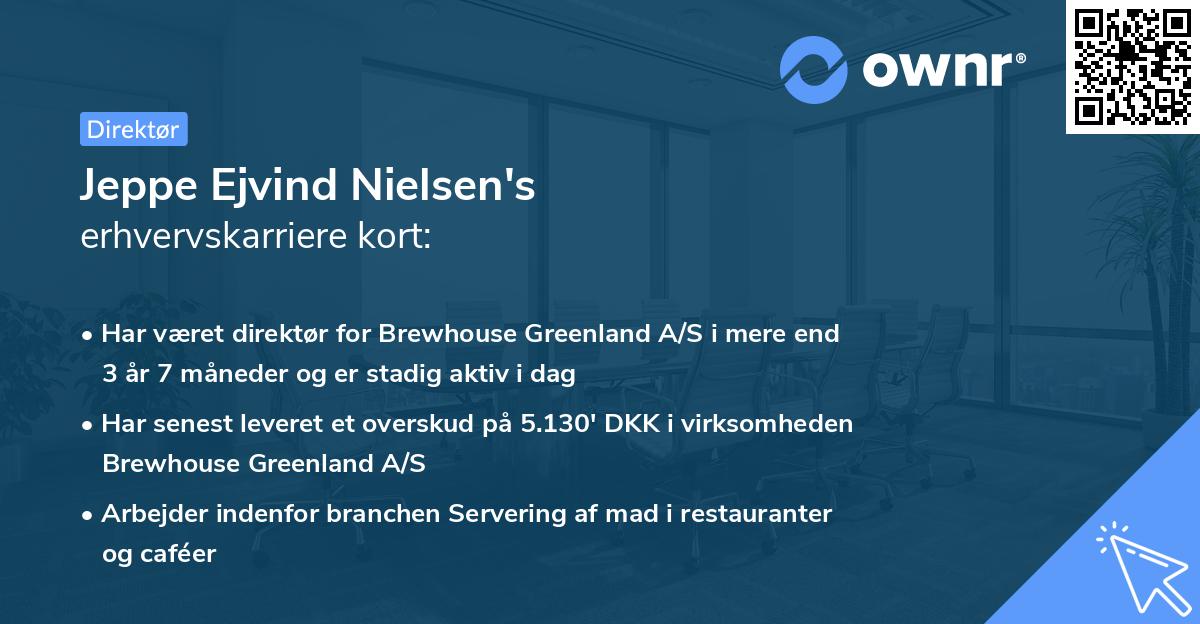 Jeppe Ejvind Nielsen's erhvervskarriere kort