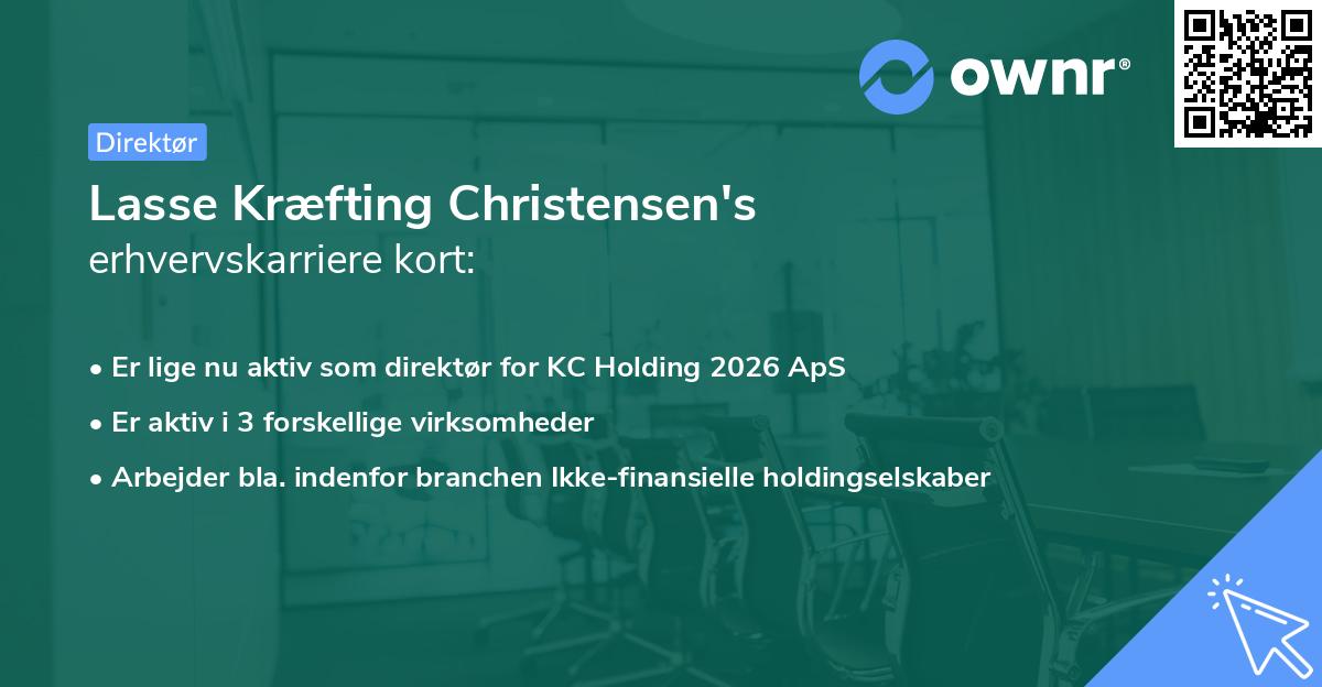 Lasse Kræfting Christensen's erhvervskarriere kort