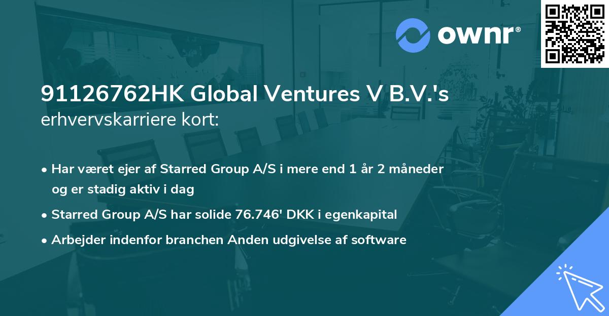 91126762HK Global Ventures V B.V.'s erhvervskarriere kort