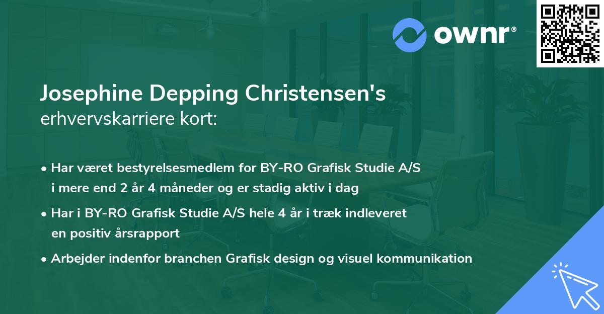 Josephine Depping Christensen's erhvervskarriere kort