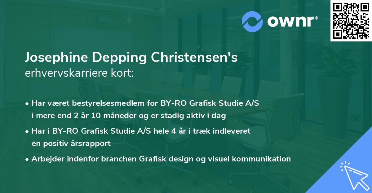 Josephine Depping Christensen's erhvervskarriere kort