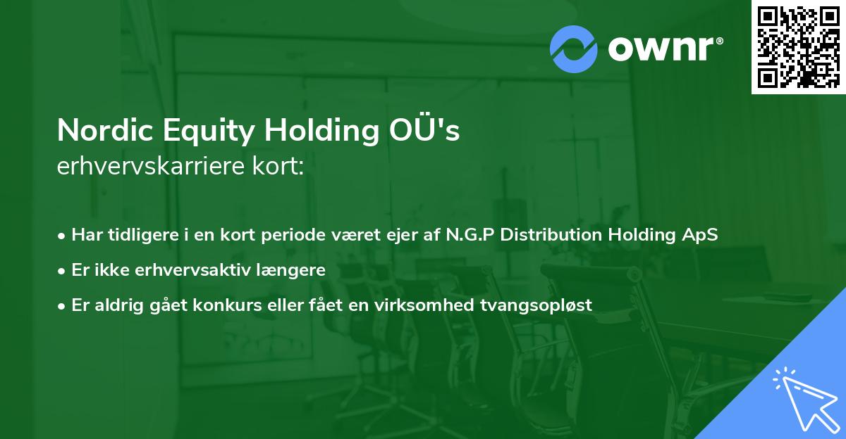Nordic Equity Holding OÜ's erhvervskarriere kort