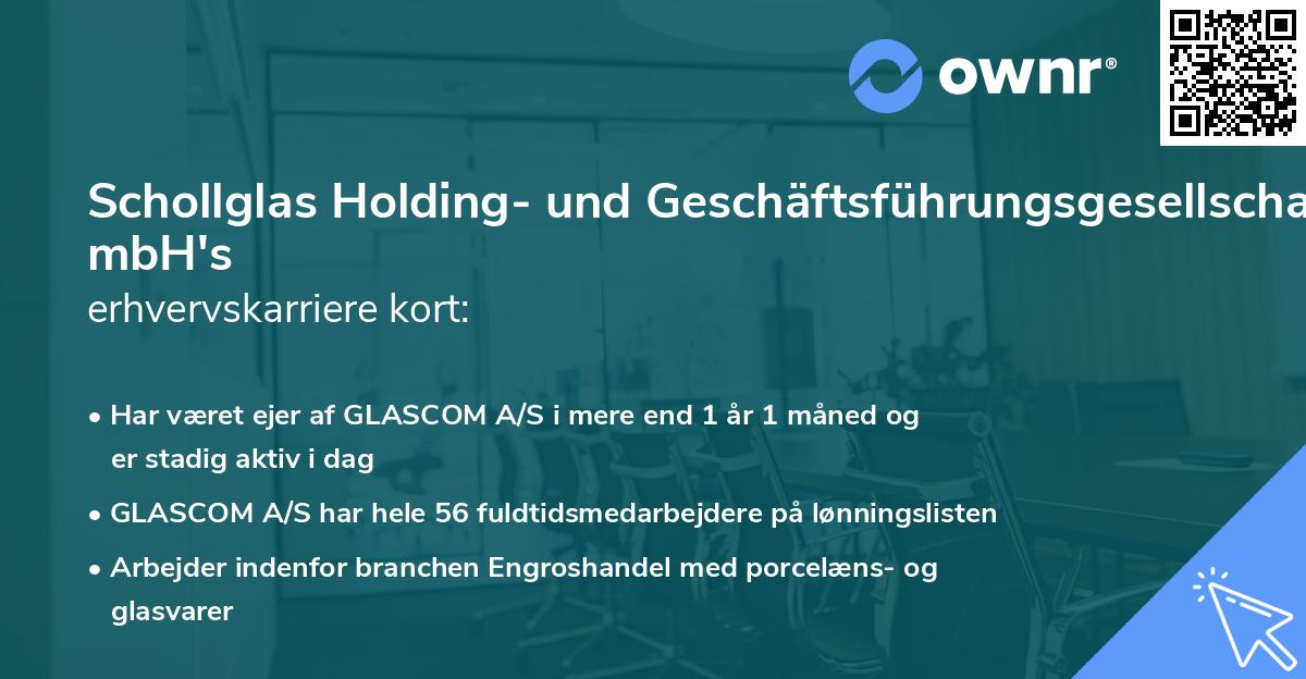 Schollglas Holding- und Geschäftsführungsgesellschaft mbH's erhvervskarriere kort