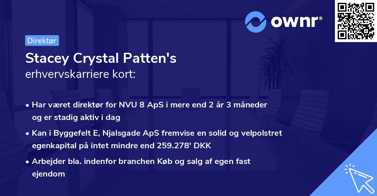 Stacey Crystal Patten's erhvervskarriere kort