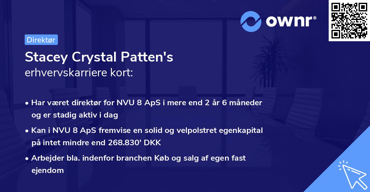 Stacey Crystal Patten's erhvervskarriere kort