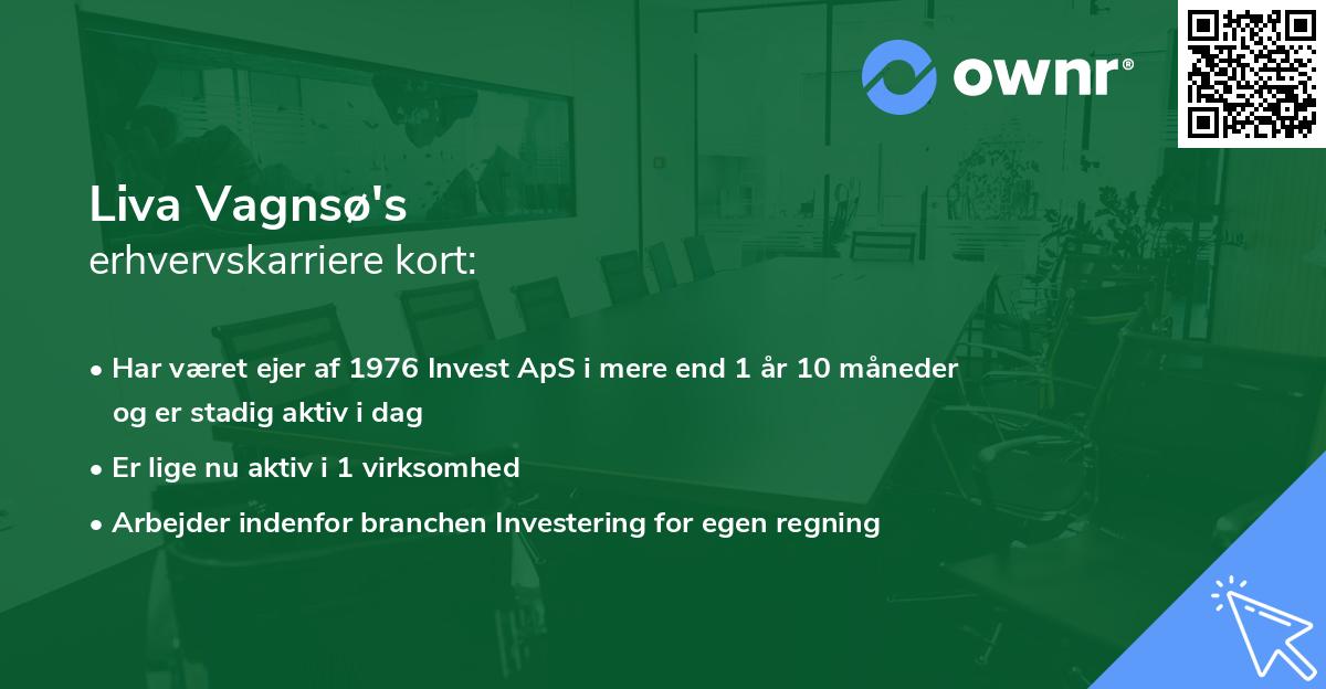 Liva Vagnsø's erhvervskarriere kort