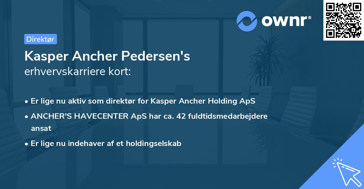 Kasper Ancher Pedersen's erhvervskarriere kort