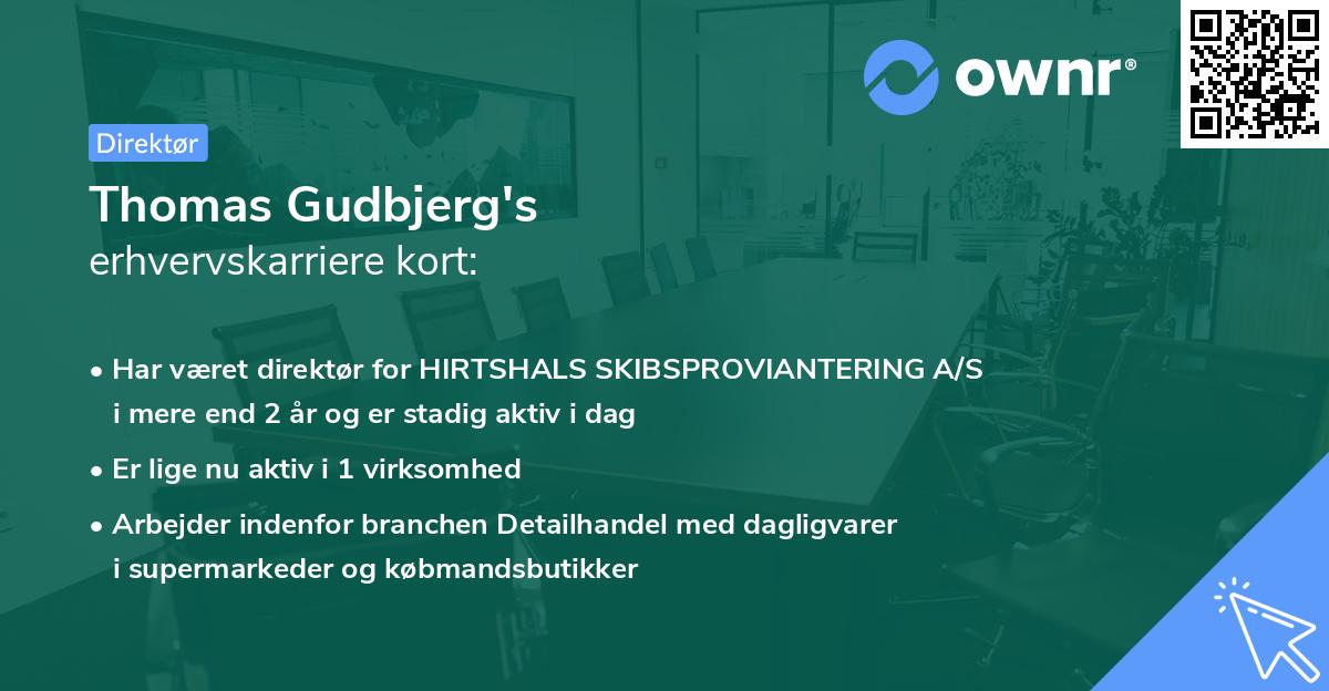 Thomas Gudbjerg's erhvervskarriere kort
