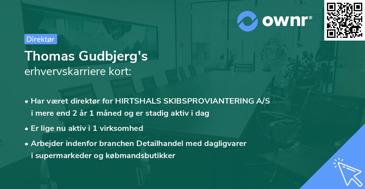 Thomas Gudbjerg's erhvervskarriere kort