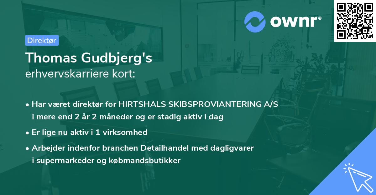 Thomas Gudbjerg's erhvervskarriere kort