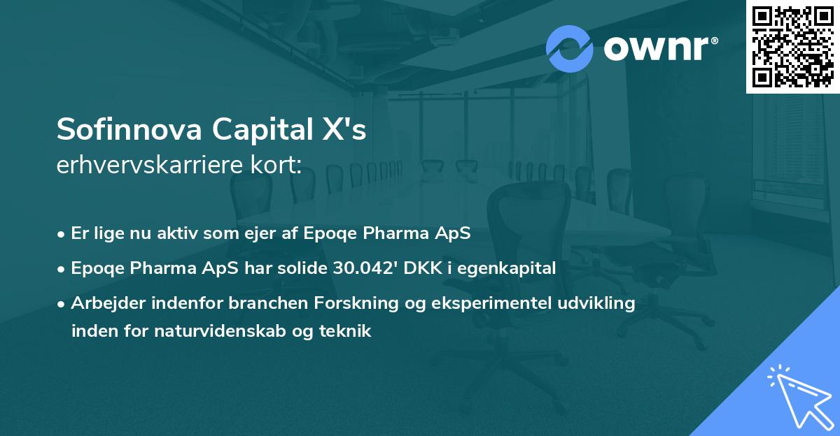Sofinnova Capital X's erhvervskarriere kort