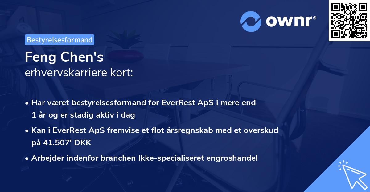 Feng Chen's erhvervskarriere kort