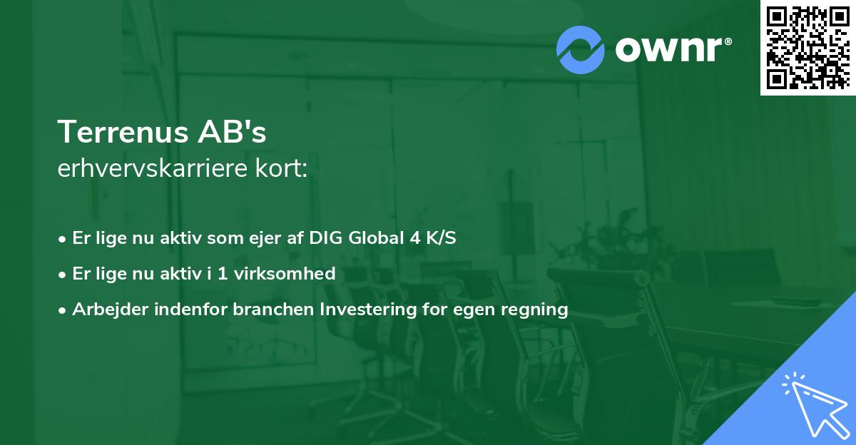Terrenus AB's erhvervskarriere kort