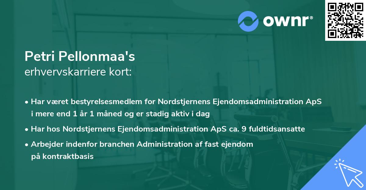 Petri Pellonmaa's erhvervskarriere kort