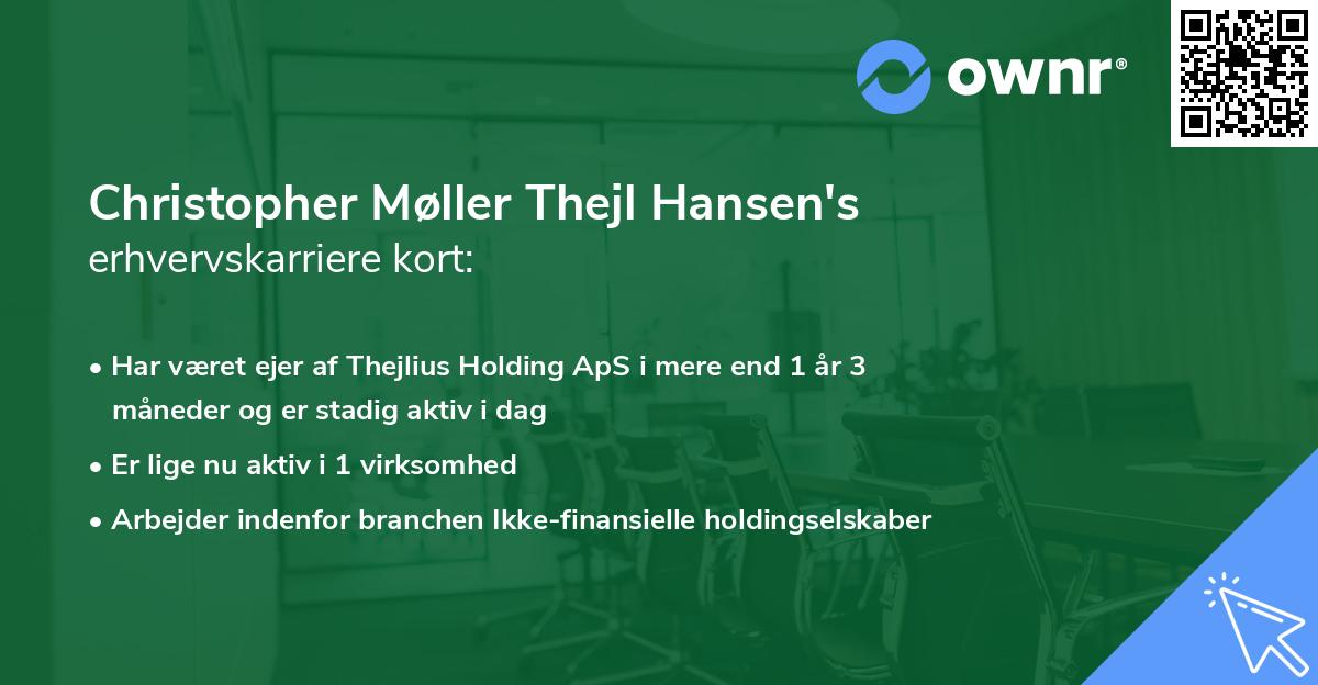 Christopher Møller Thejl Hansen's erhvervskarriere kort