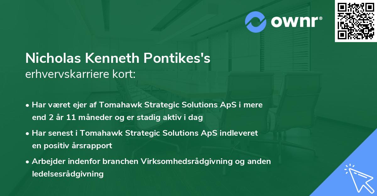Nicholas Kenneth Pontikes's erhvervskarriere kort