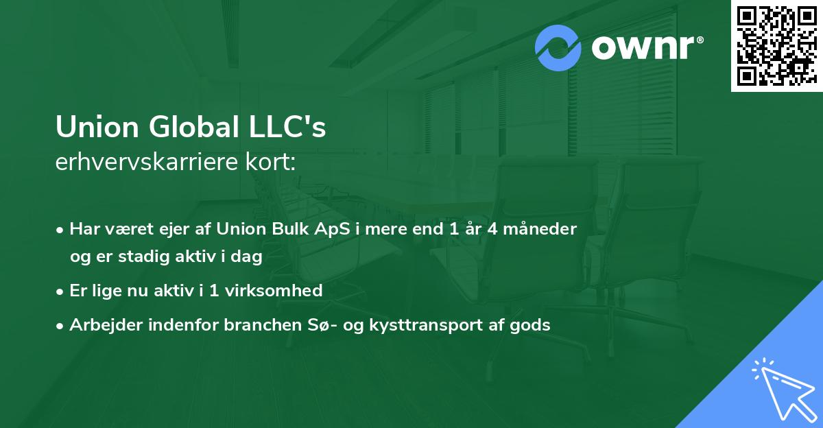 Union Global LLC's erhvervskarriere kort