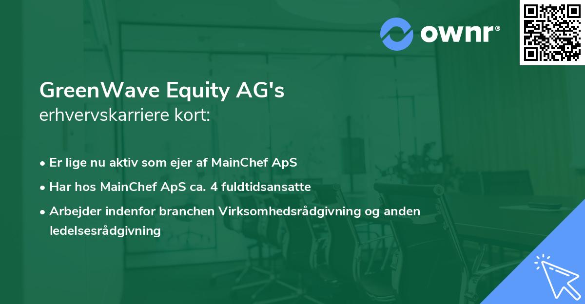GreenWave Equity AG's erhvervskarriere kort