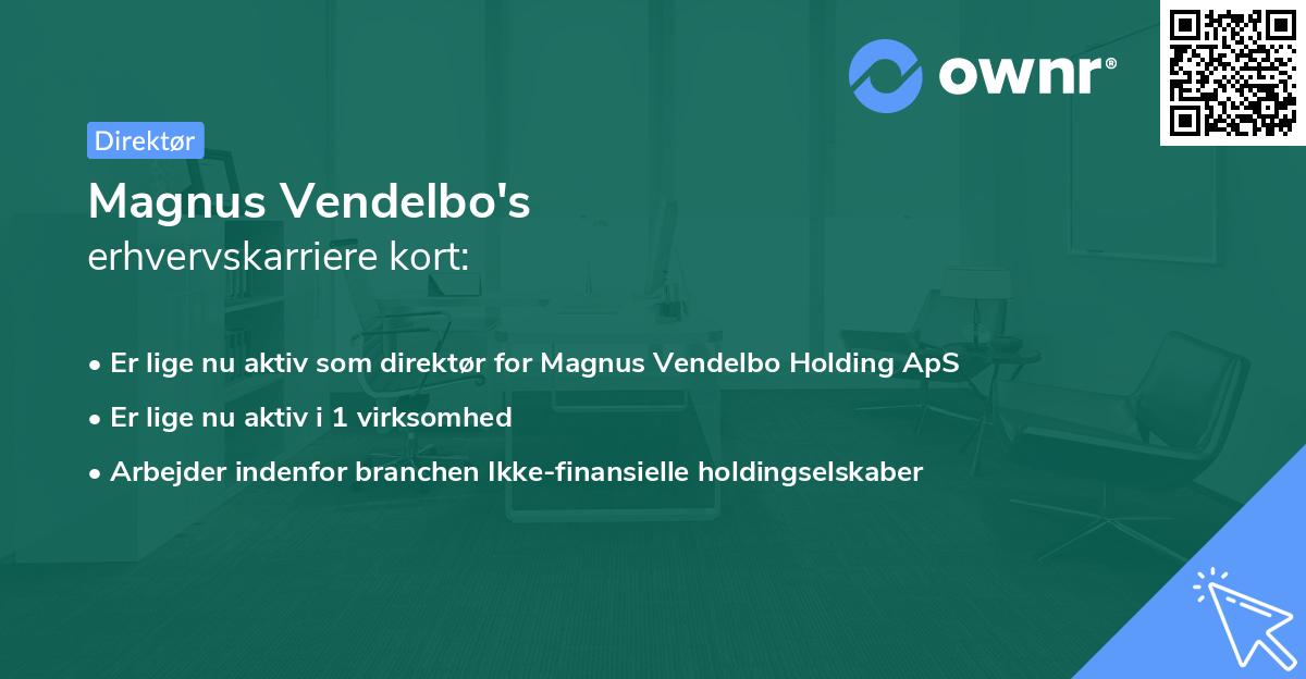 Magnus Vendelbo's erhvervskarriere kort