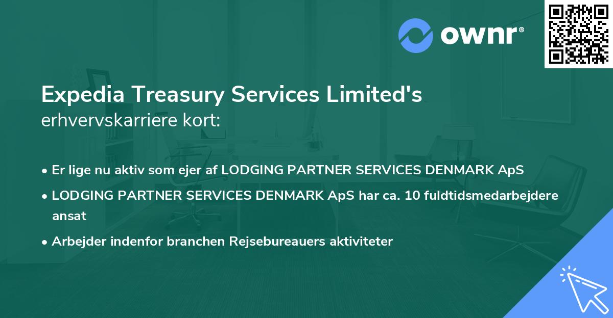Expedia Treasury Services Limited's erhvervskarriere kort