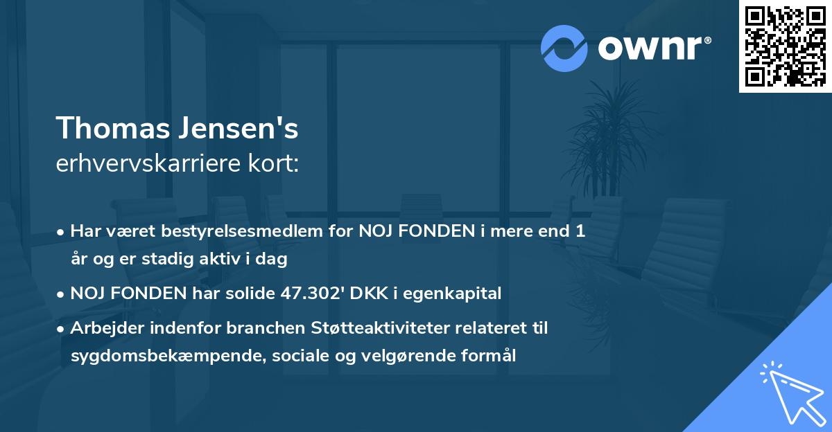Thomas Jensen's erhvervskarriere kort