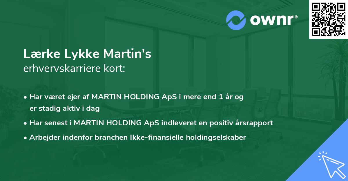 Lærke Lykke Martin's erhvervskarriere kort