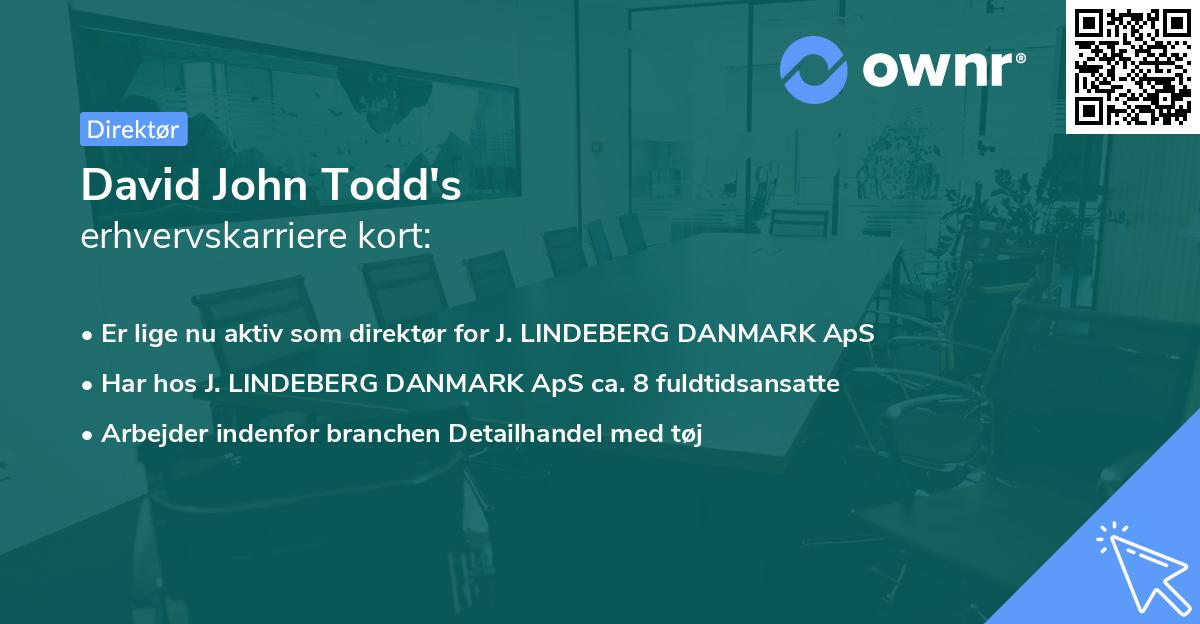 David John Todd's erhvervskarriere kort