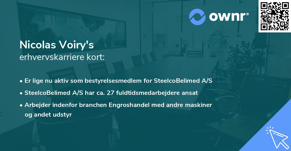 Nicolas Voiry's erhvervskarriere kort