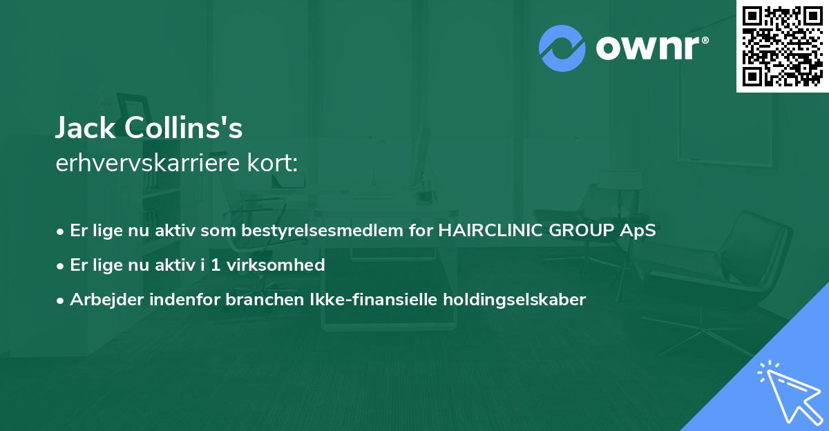 Jack Collins's erhvervskarriere kort