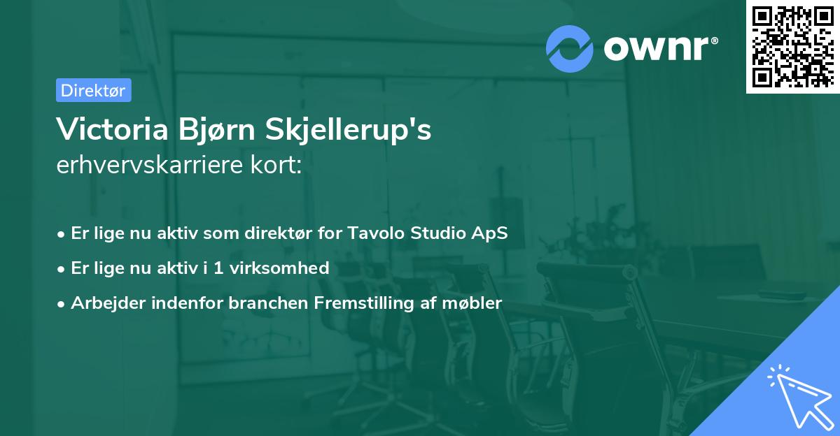 Victoria Bjørn Skjellerup's erhvervskarriere kort
