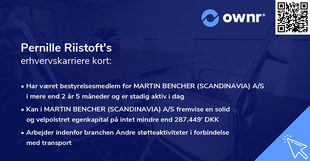 Pernille Riistoft's erhvervskarriere kort