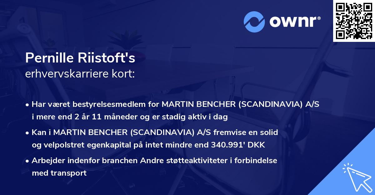 Pernille Riistoft's erhvervskarriere kort
