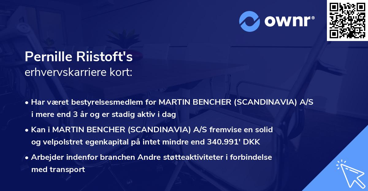 Pernille Riistoft's erhvervskarriere kort