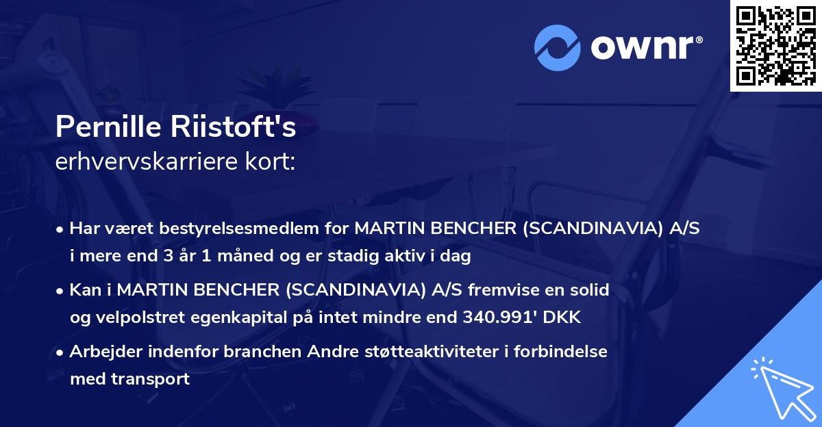 Pernille Riistoft's erhvervskarriere kort